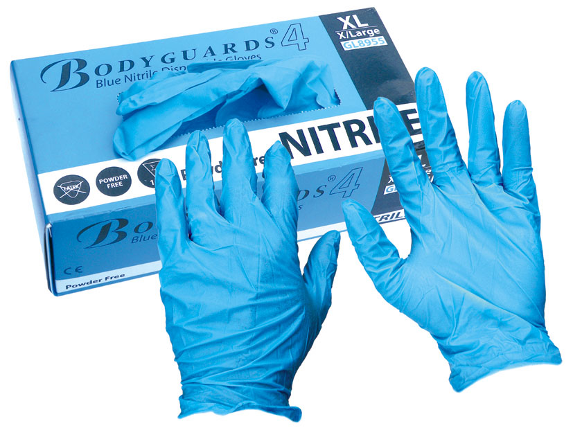 NEW PRICE Nitrile Gloves PF Blue Small Powder Free