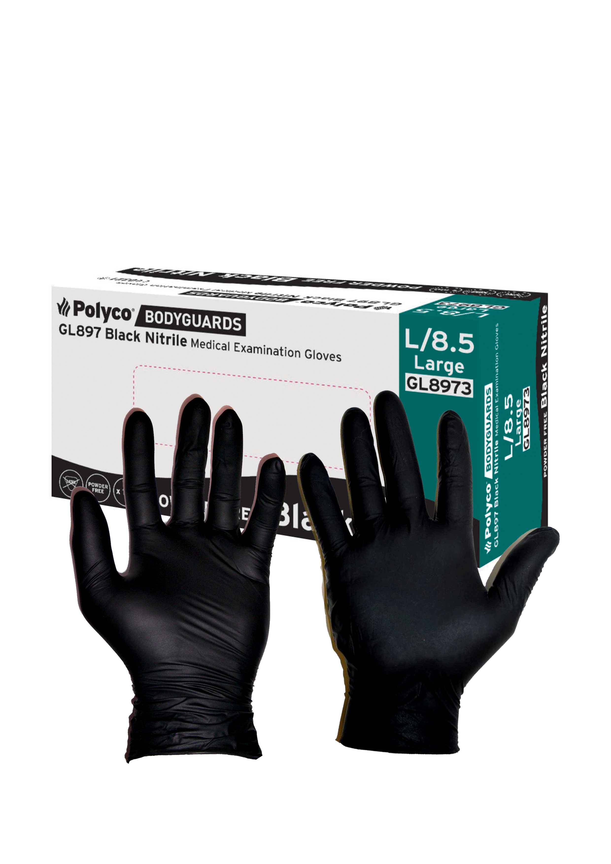 Bodyguard Black Nitrile Glove MEDIUM (Pk 100)