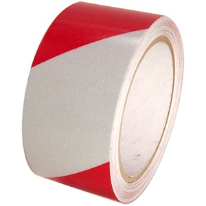 Hazard Tape Red & White 33M x 50mm