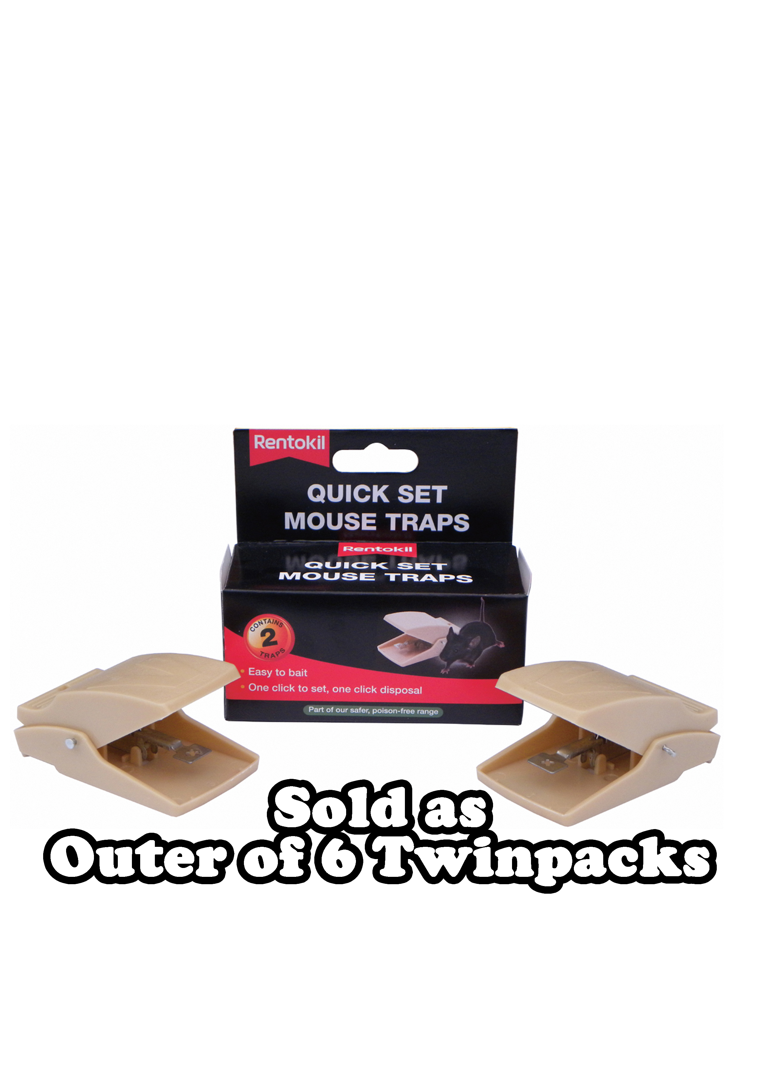 Rentokil Quick Set Mouse Trap pk6
