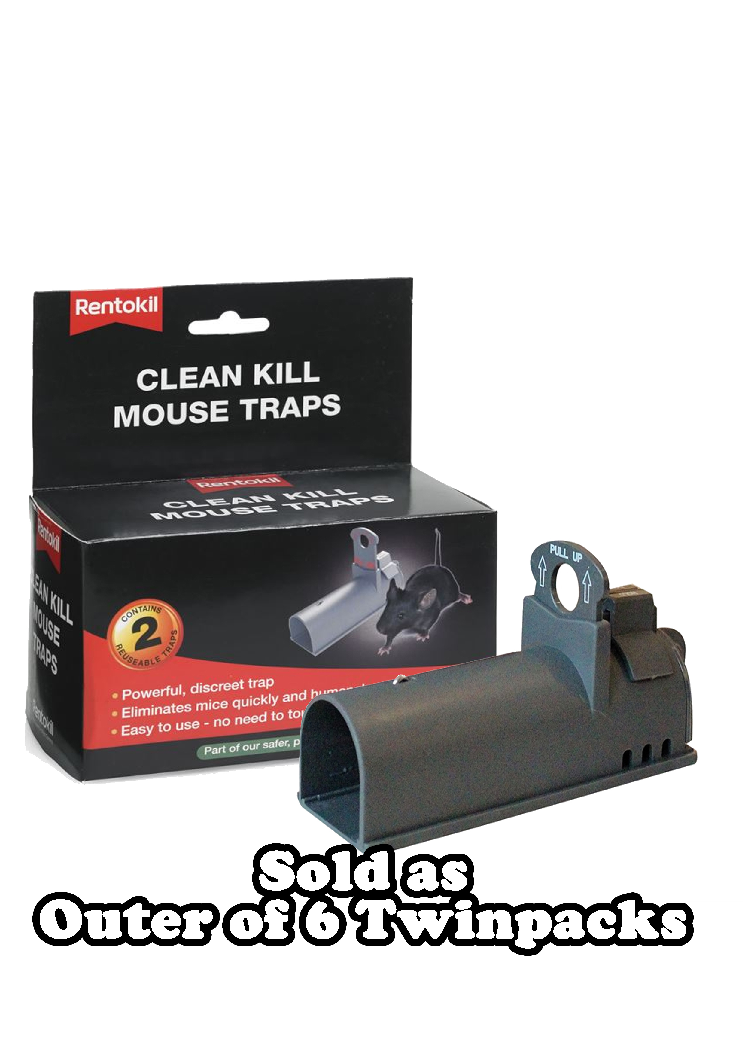 Rentokil Clean Kill Mouse Traps Twin Pk ( Pk 6)