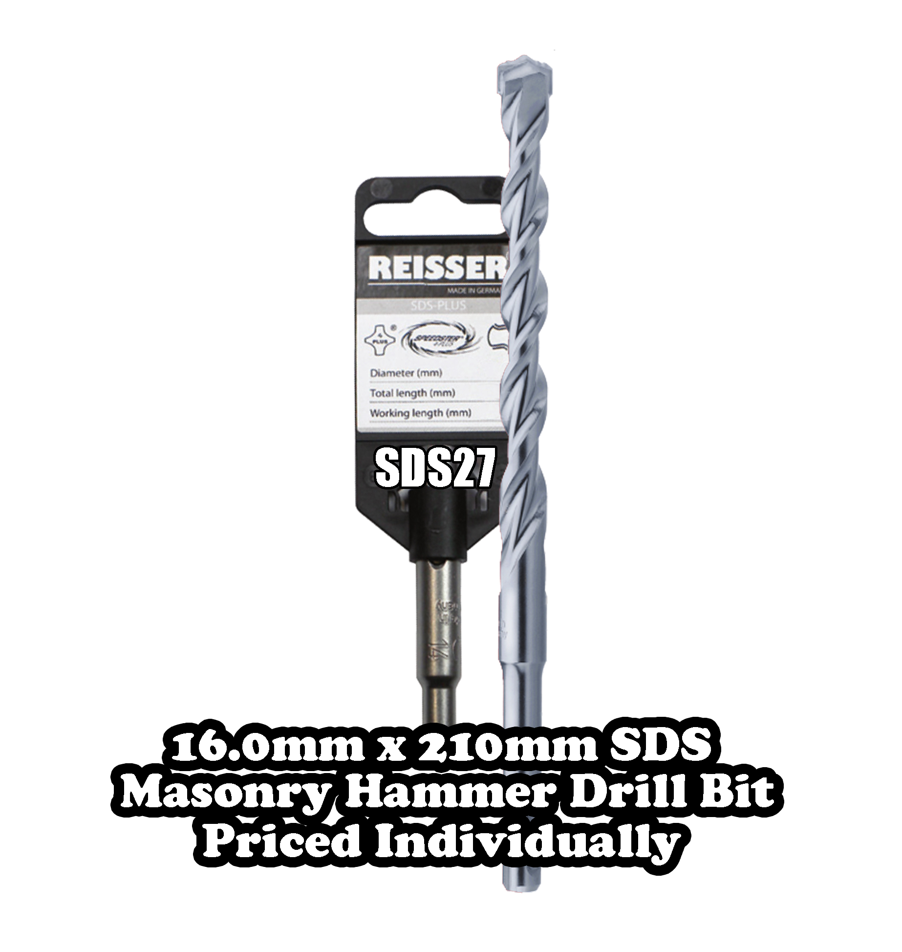NEW PRICE 16.0mm x 210mm SDS Masonry Hammer Drill Bit