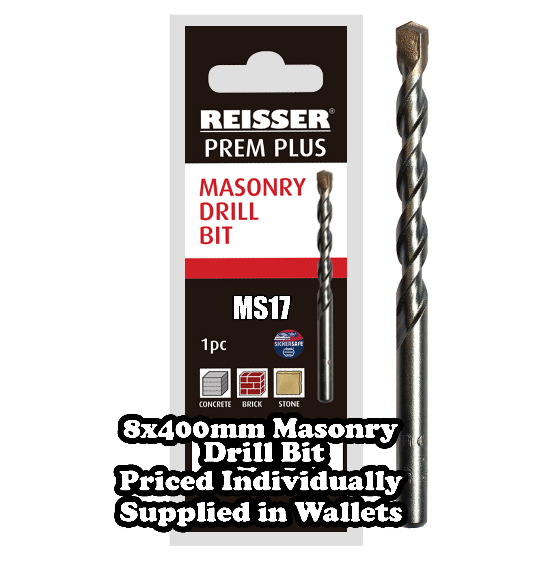 8mm x 400mm Masonry Drill Bit