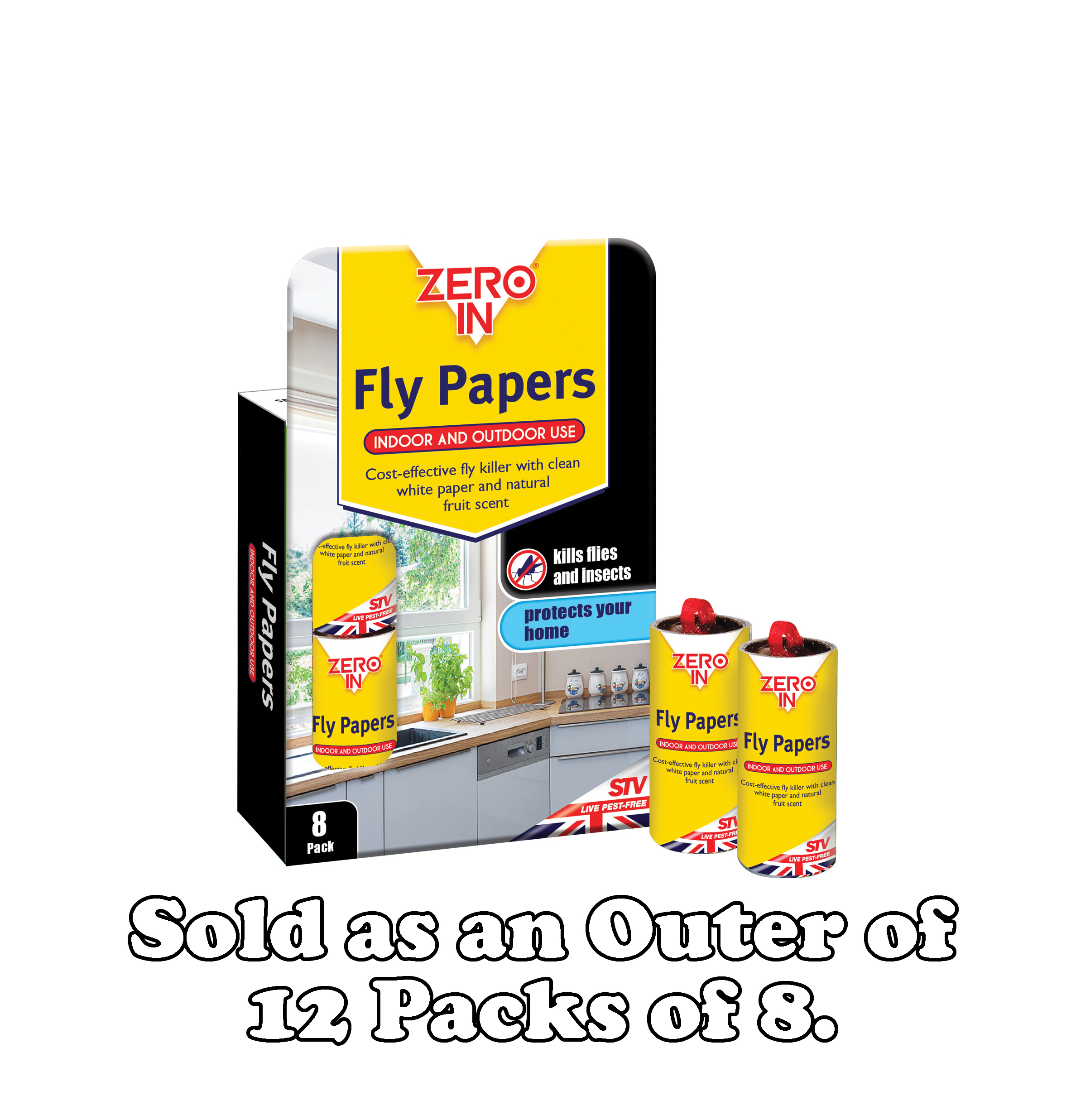 STV Fly Papers pack 12 x 8