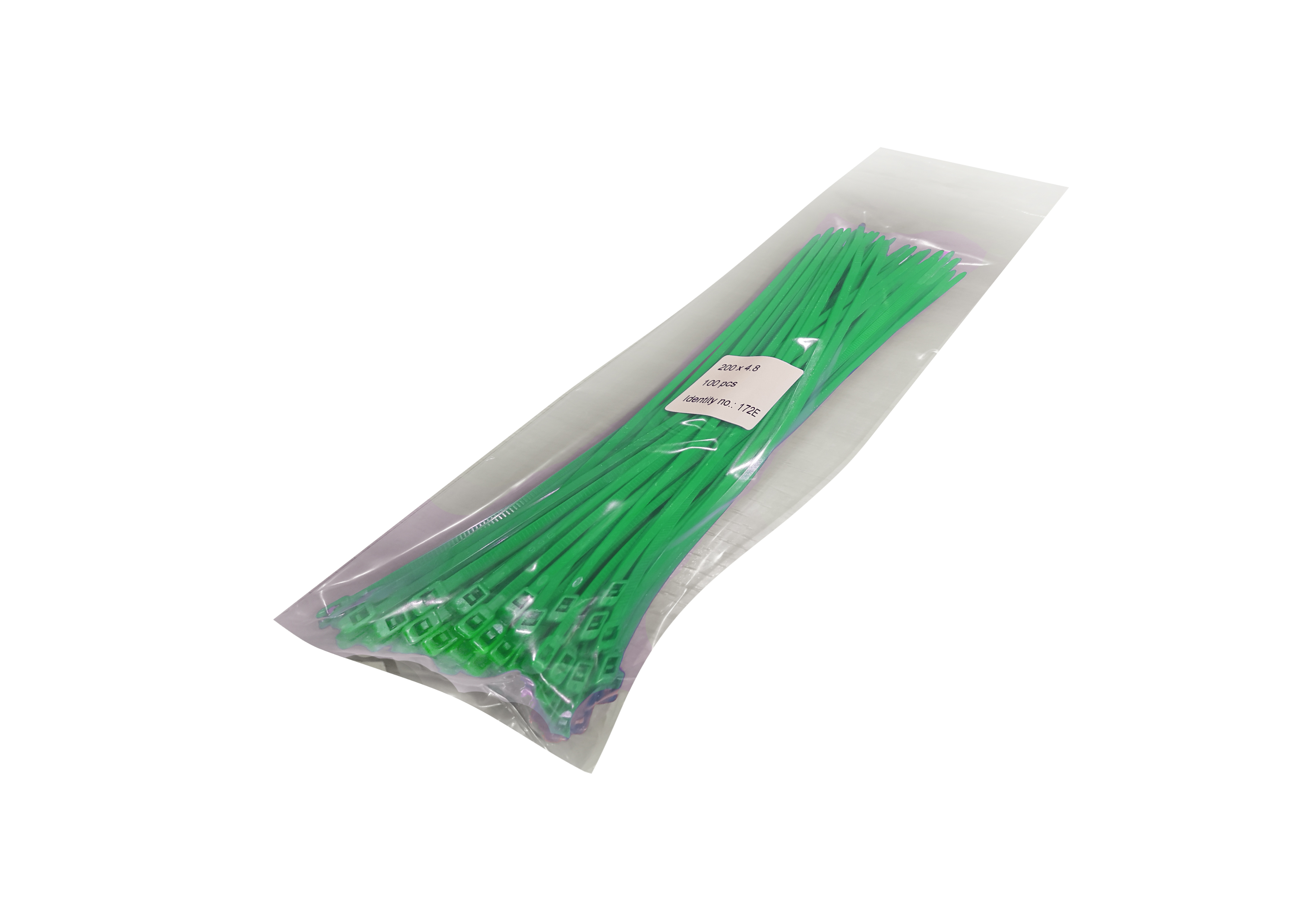 200 x 4.8mm Green Cable Ties