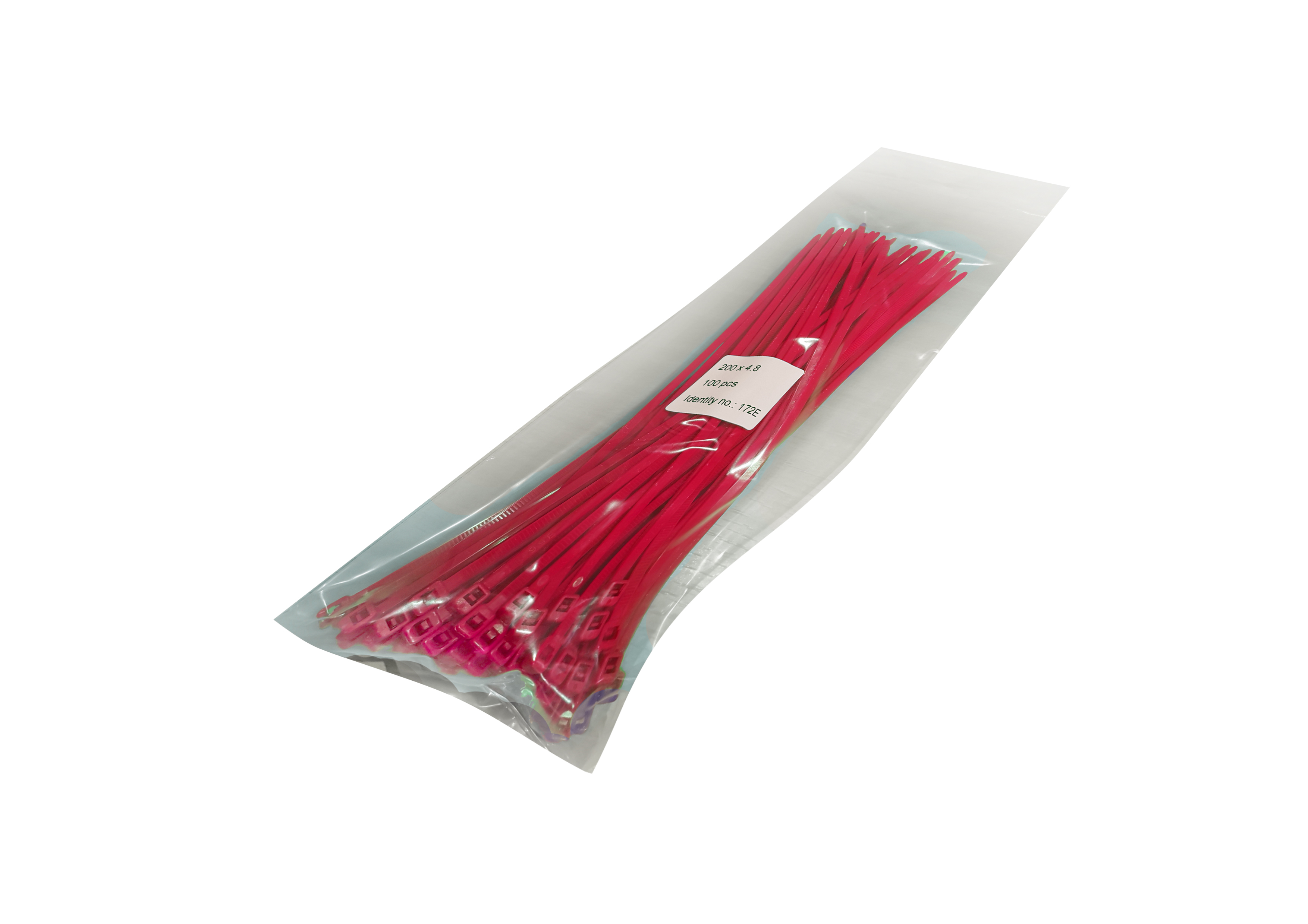 200 X 4.8mm Red Cable Ties
