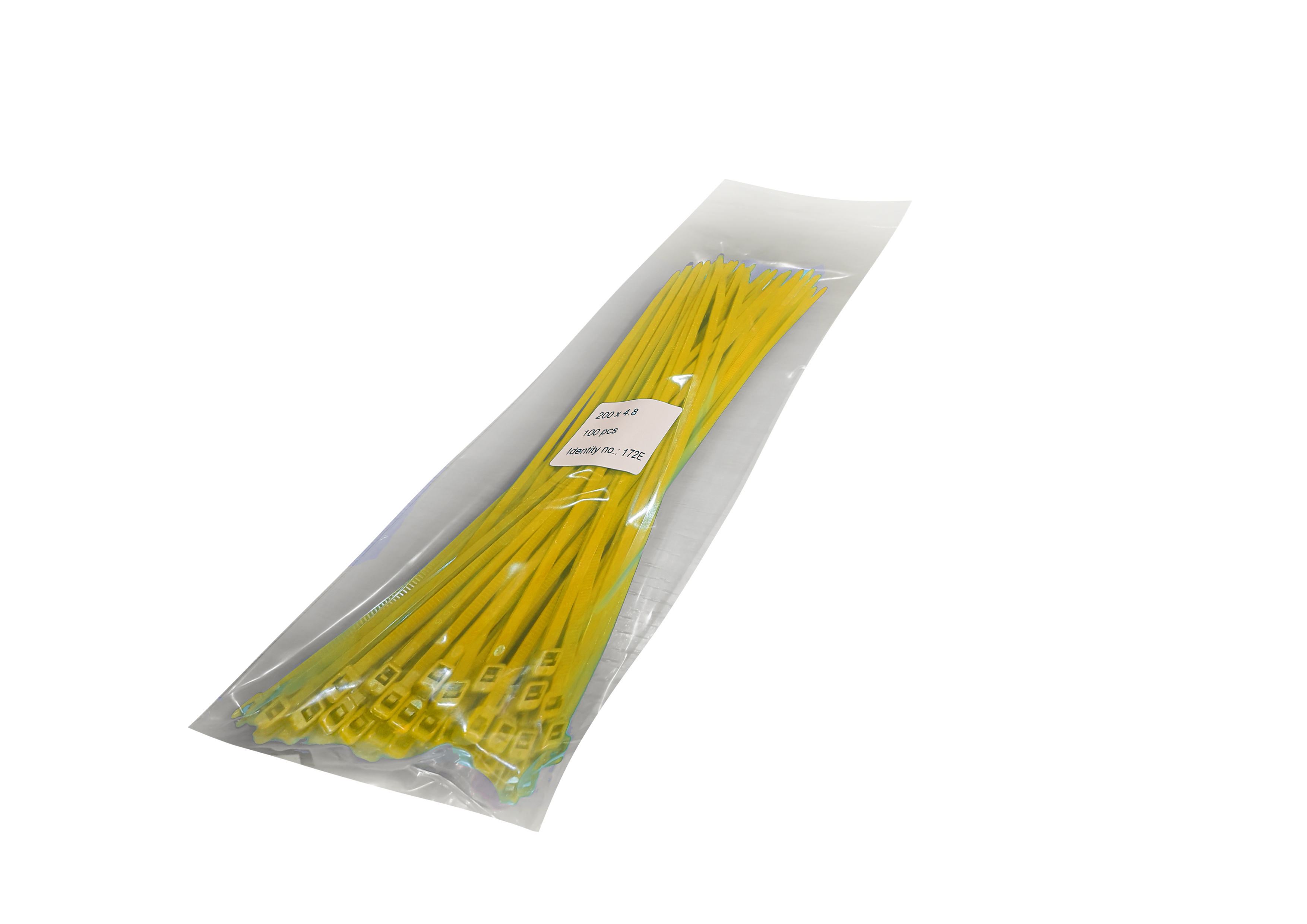 200 X 4.8mm Yellow Cable Ties