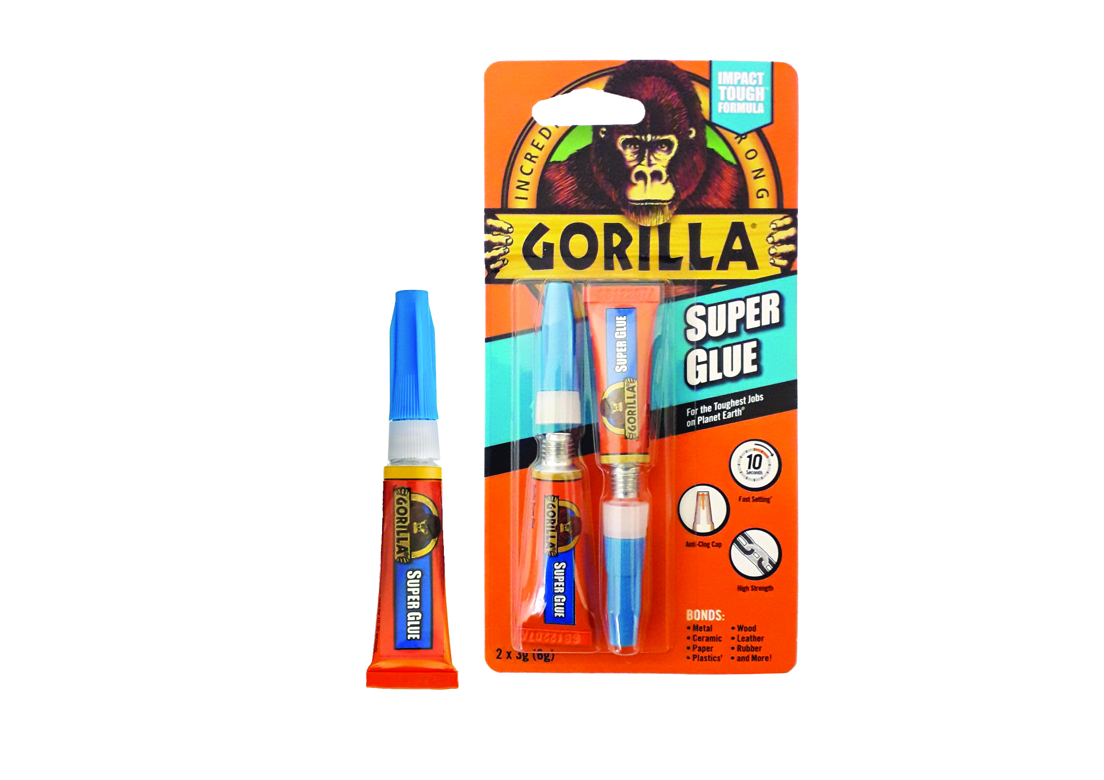 Gorilla Super Glue 2 x 3g  SINGLE tube