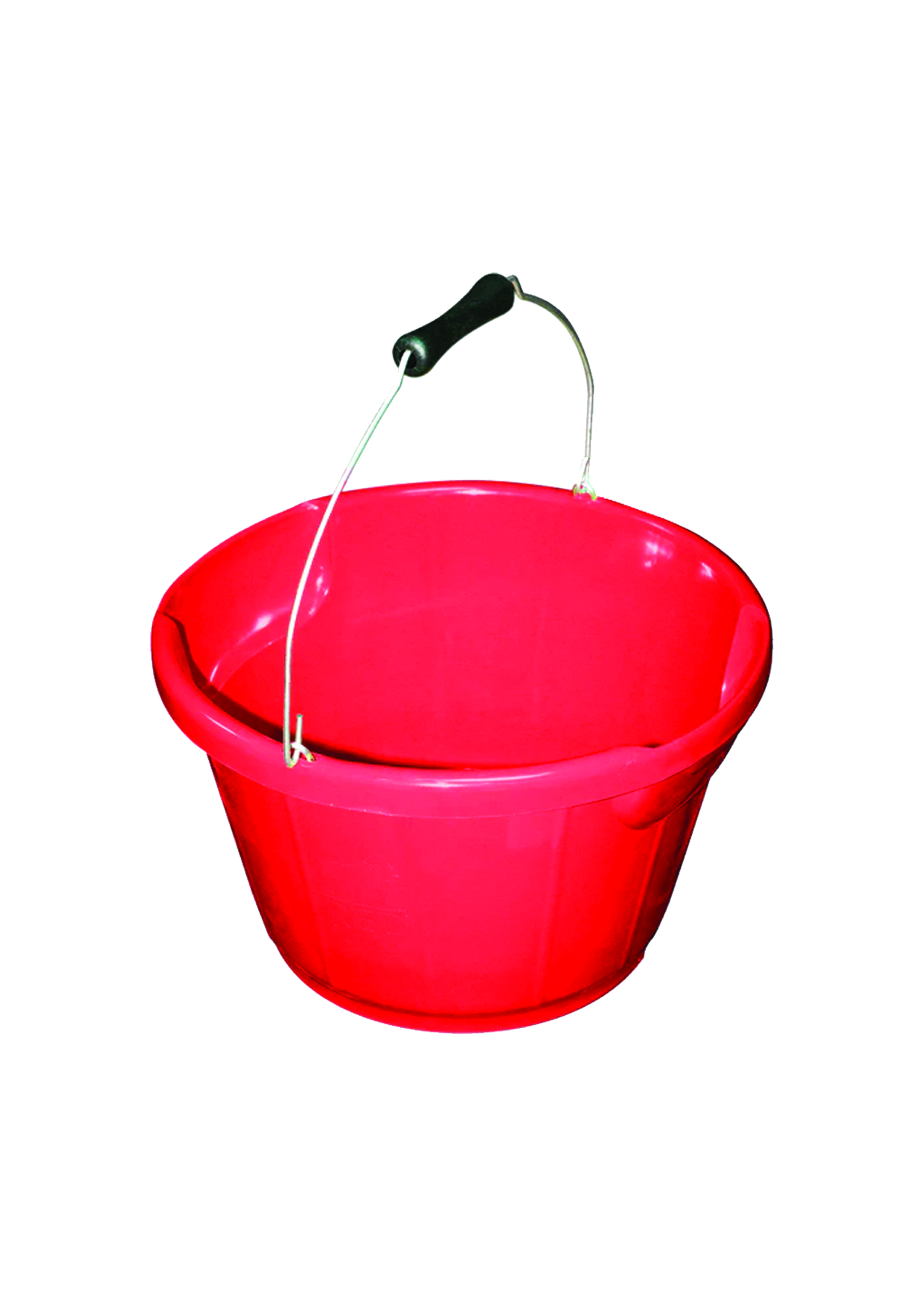 10ltr Shallow Plastic Bucket RED